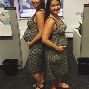 Strapless maternity dress